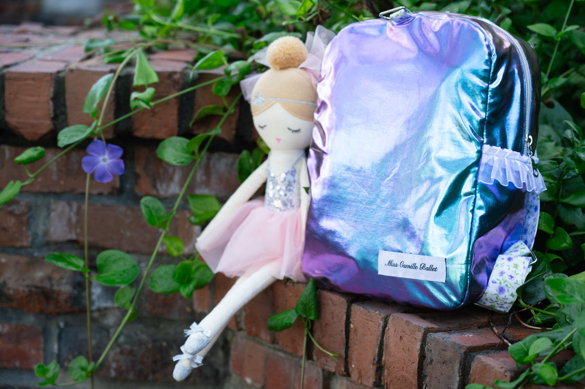 School Bag & Doll Set — Purple