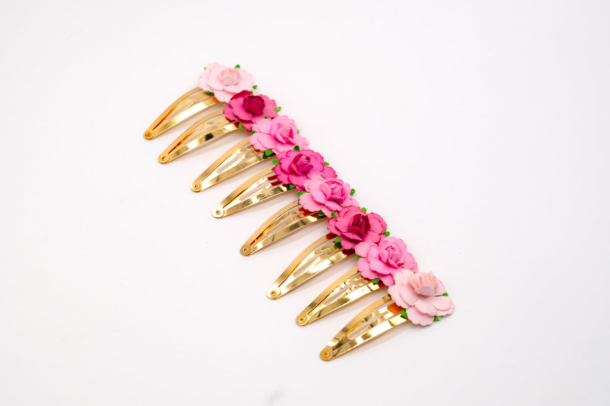 Hair Accessories — Pink Flowers