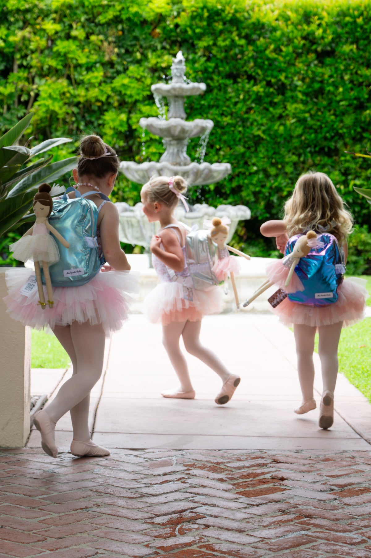 School Bag & Doll Set — Silver